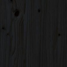 Vidaxl Nástěnný truhlík 4patrový 106x104,5x36 cm černý masiv borovice