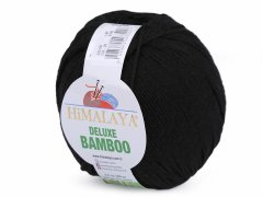 Kraftika 1ks (29) černá pletací příze deluxe bamboo 100 g, pletací