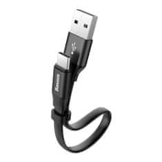 shumee Plochý kabel USB-C USB kabel s držákem 2A 23CM černý