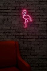 Hanah Home Nástěnná neonová dekorace Flamingo růžová