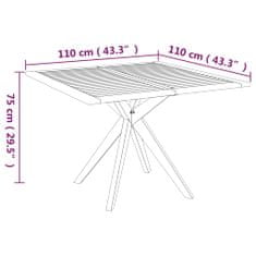 Vidaxl Zahradní stolek 110 x 110 x 75 cm masivní akáciové dřevo