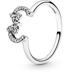 Pandora Třpytivý stříbrný prsten Minnie Disney 197509CZ (Obvod 58 mm)