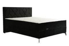 GMP Dvoulůžková postel OMEGA - černá 160 × 200 cm