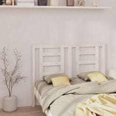Vidaxl Čelo postele bílé 141 x 4 x 100 cm masivní borovice