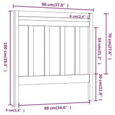 Vidaxl Čelo postele 96 x 4 x 100 cm masivní borovice