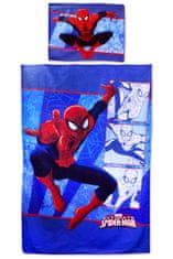 SETINO Dětské povlečení Spiderman modrá červená 140x200 na jednu postel