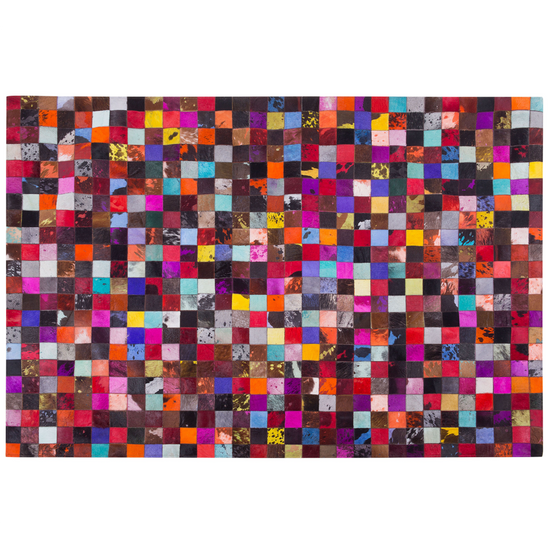 Beliani Pestrobarevný patchwork kožený koberec 200x300 cm ENNE