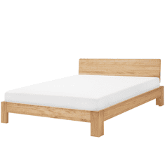 Beliani Dřevěná postel s lamelovým roštem 180x200 cm ROYAN