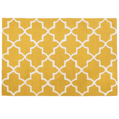 Beliani Žlutý bavlněný koberec 140x200 cm SILVAN