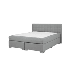 Beliani Luxusní kontinentální postel v elegantní světle šedé 140 x 200 cm ADMIRAL