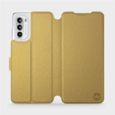 Mobiwear Flip pouzdro na mobil Motorola Moto G52 - C_GOS Gold&Gray