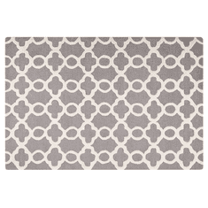 Beliani Šedý vlněný koberec v klasickém designu 200x230 cm ZILE