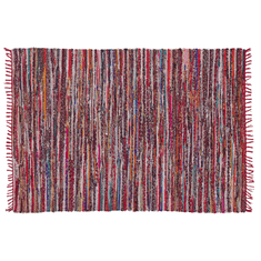 Beliani Krátkovlasý barevný bavlněný koberec 140x200 cm DANCA