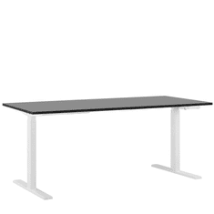 Beliani Manuálně nastavitelný psací stůl 180x80 cm černý-bílý DESTIN II