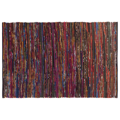 Beliani Různobarevný bavlněný koberec v tmavém odstínu 160x230 cm BARTIN