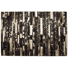 Hnědozlatý patchwork koberec z hovězí kůže 160x230 cm ARTVIN