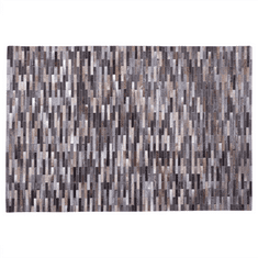 Beliani Kožený koberec šedo hnědý 140 x 200 cm AHILLI