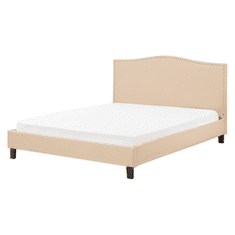 Beliani Pohádková béžová čalouněná postel 160x200 cm MONTPELLIER