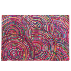 Beliani Pestrobarevný koberec s kruhy 160x230 cm KOZAN