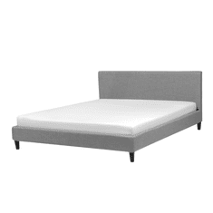 Beliani Čalouněná postel ve světle šedé barvě 180 x 200 cm FITOU