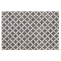 Beliani Kožený koberec 160 x 230 cm šedobéžový GENC
