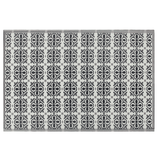 Beliani Venkovní koberec 180 x 270 cm černá a bílá kombinace NELLUR