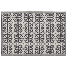 Beliani Venkovní koberec 120x180 cm černý a bílý NELLUR