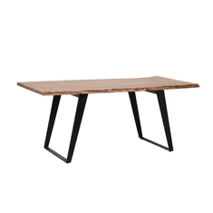 Beliani Dřevěný hnědý jídelní stůl 180 x 90 cm JAIPUR