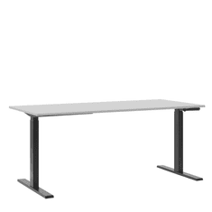 Beliani Manuálně nastavitelný psací stůl 180x80 cm šedý-černý DESTIN II