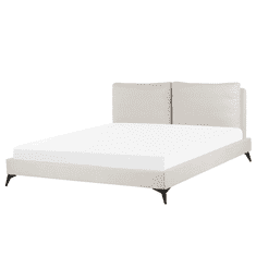 Beliani Béžová postel 180 x 200 cm ženilka MELLE