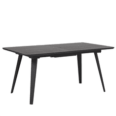 Beliani Rozkládací jídelní stůl 160/200 x 90 cm černý IRVINGTON