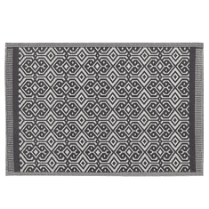 Beliani Venkovní koberec černý 120x180 cm BARMER