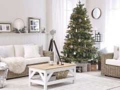 Beliani Umělý vánoční stromek 210 cm zelený HUXLEY
