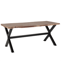 Beliani Jídelní stůl hnědý/černý 180 x 95 cm VALBO