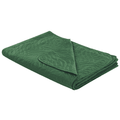 Beliani Embosovaný přehoz na postel 140 x 210 cm zelený BABAK