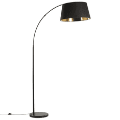 Beliani Stojací lampa černá / měděná YABUS