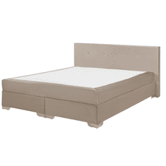 Beliani Kontinentální postel, CONSUL, béžová, 160x200 cm
