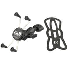 RAM MOUNTS sestava - velký držák X-Grip s krátkým ramenem a základnou Torque na průměr 3/8” až 5/8”