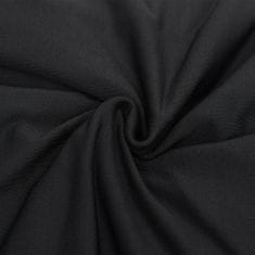 Greatstore Strečový potah na čtyřmístnou pohovku černý polyesterový žerzej