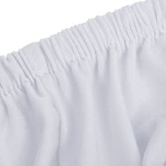 Greatstore Strečový potah na dvoumístnou pohovku bílý polyesterový žerzej