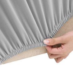 Vidaxl Strečový potah na dvoumístnou pohovku šedý polyesterový žerzej