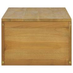 Greatstore Nástěnná koupelnová skříňka 110 x 45 x 30 cm masivní teak