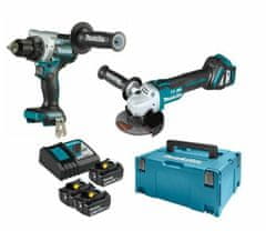 Makita Dlx2431Tj 18V kombinovaná sada (Ddf486+Dga513) 3x5,0Ah Makpac