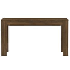 Vidaxl Jídelní stůl hnědý dub 140 x 74,5 x 76 cm kompozitní dřevo