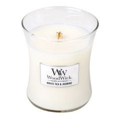 Woodwick střední svíčka White Tea & Jasmine 275 g