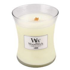 Woodwick střední svíčka Linen 275 g