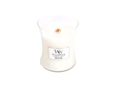 Woodwick střední svíčka White Teak 275 g