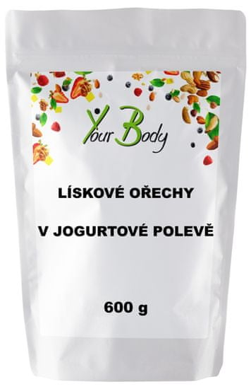 YOURBODY Lískové ořechy v jogurtové polevě 100g