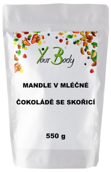 YOURBODY Mandle v mléčné čokoládě se skořicí 100g