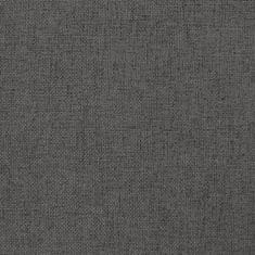 Greatstore Zvedací masážní polohovací křeslo tmavě šedé textil
